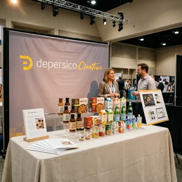 Branded food trade show booth materials