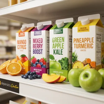 Branded juice carton packaging design