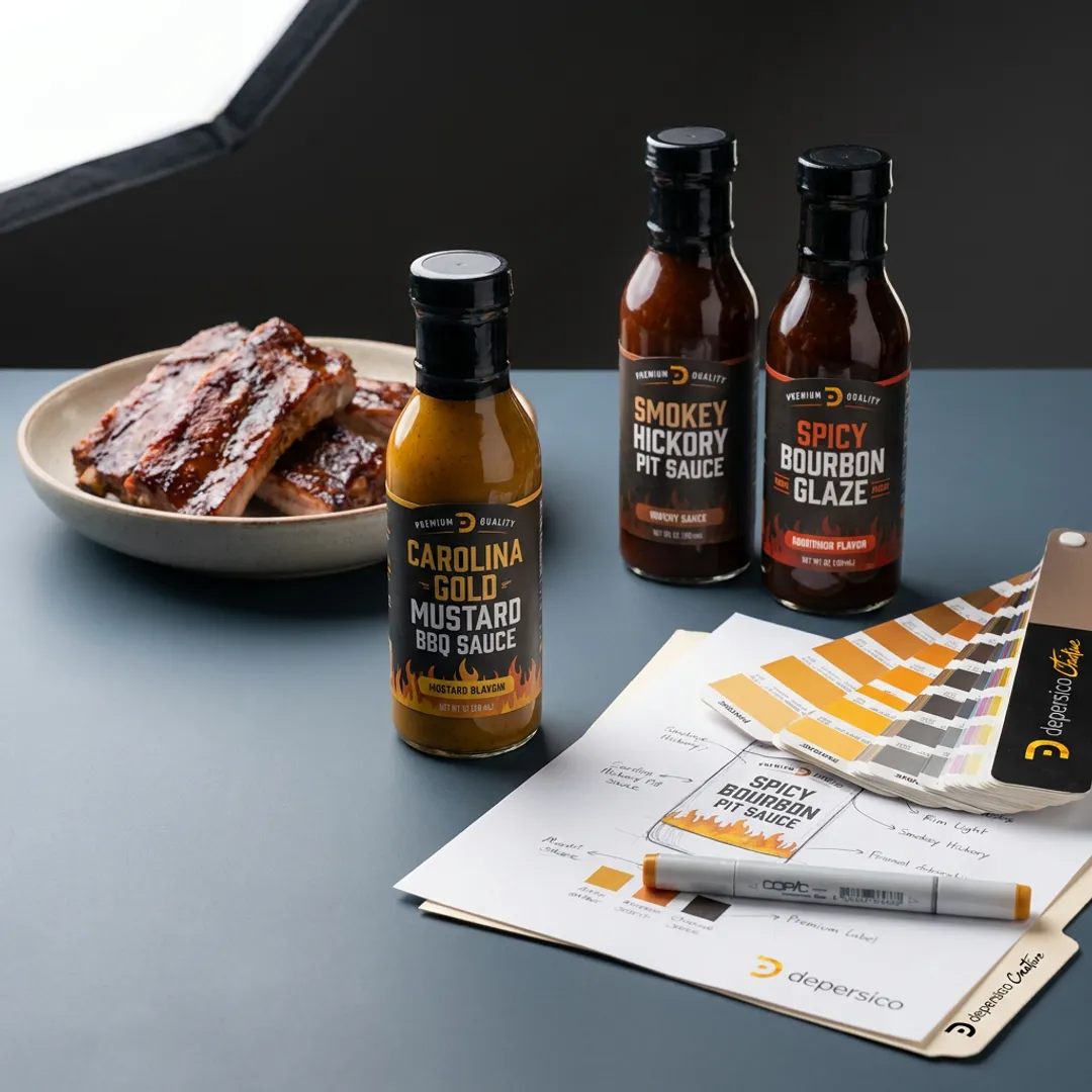 Barbecue Sauce Logo Design for Food Brands