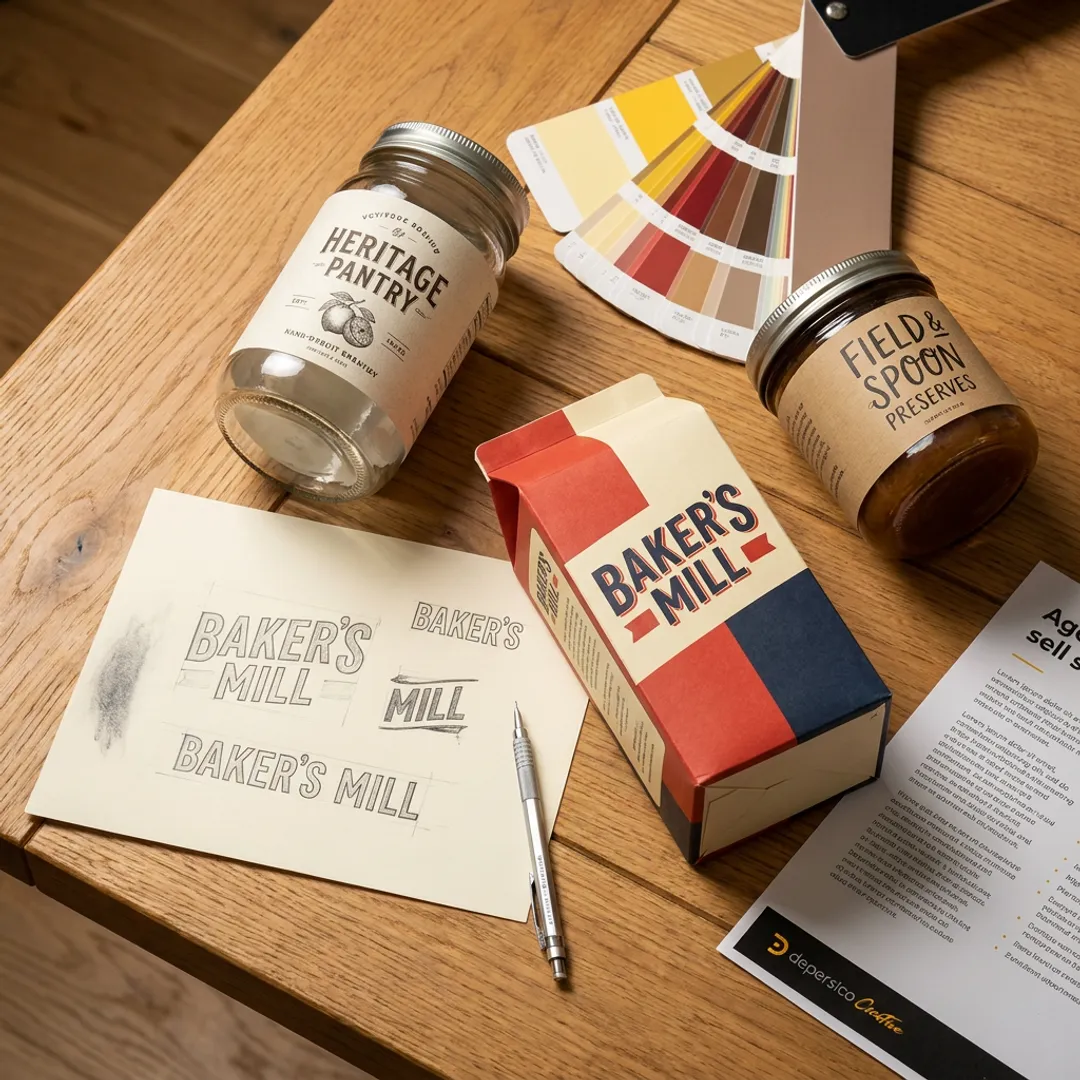 Vintage Food Logo Designs for CPG Brand Identity