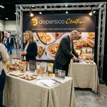 Food brand trade show booth materials