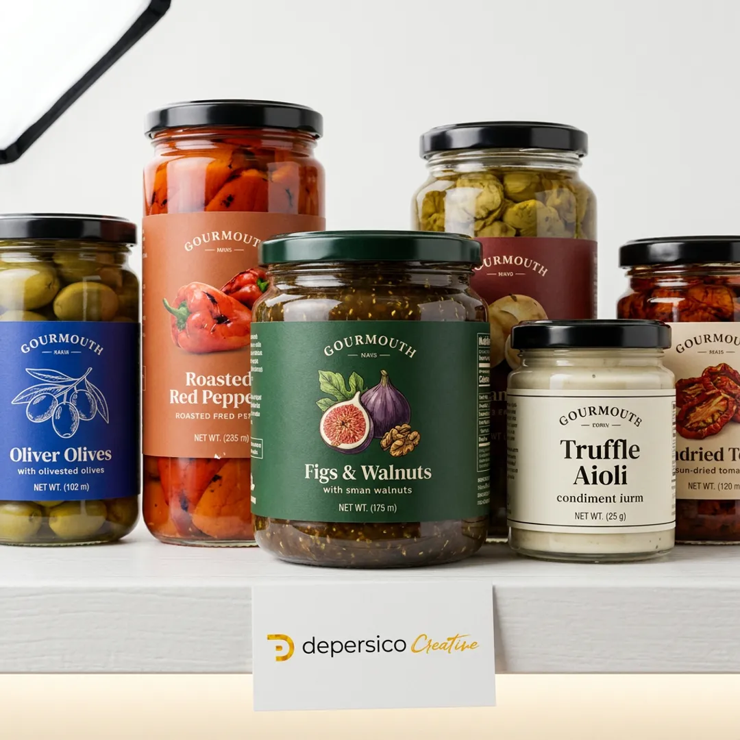 Custom Food Jar Labels Designed for Retail Shelf Appeal
