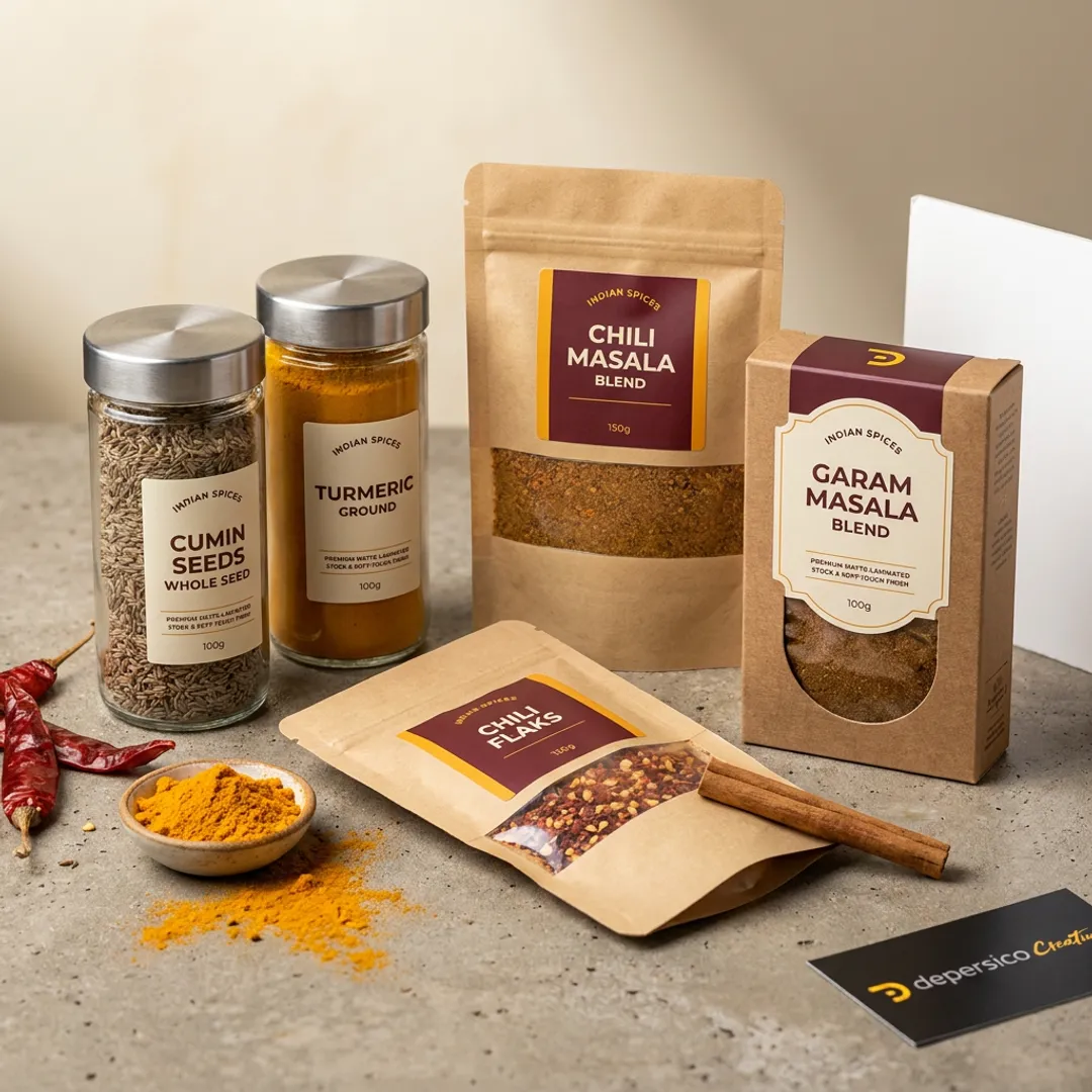 Indian Spices Labels Guide for Food Brand Packaging