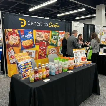 Food and beverage trade show booth materials