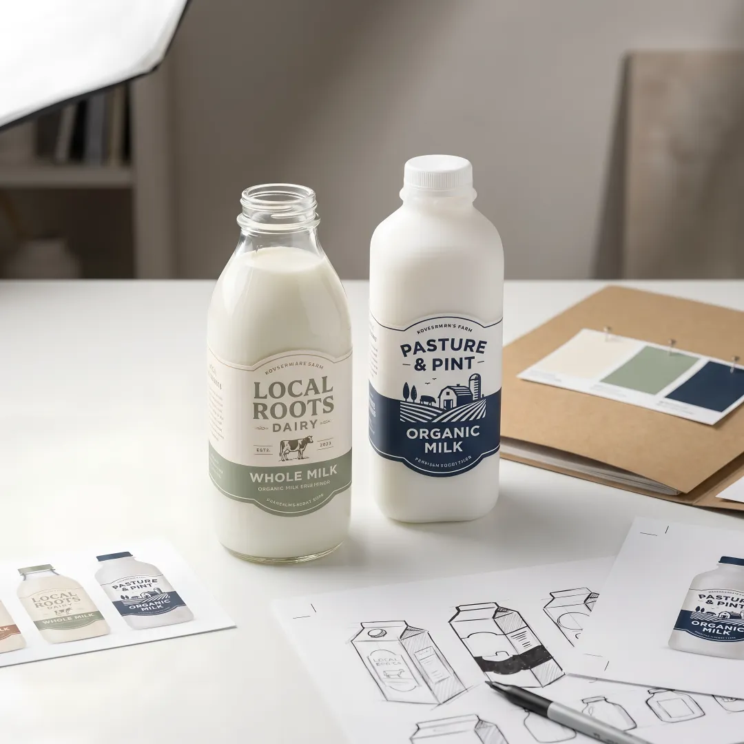 Custom Milk Bottle Labels — Design & Printing