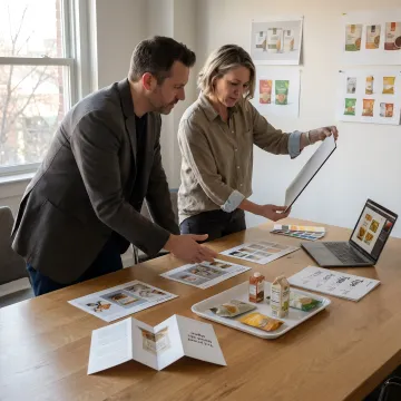 Food trade show design planning materials