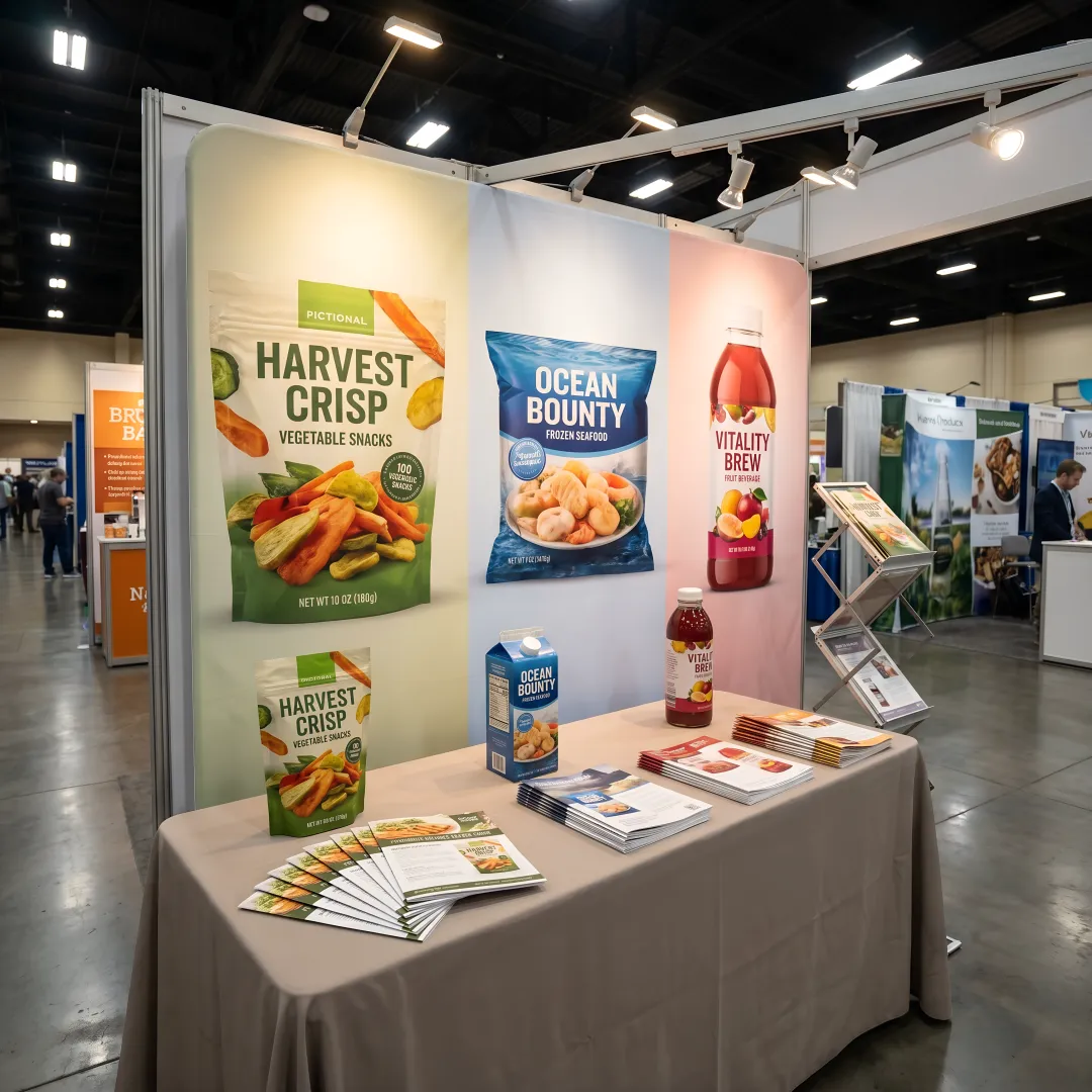 Food and beverage trade show booth materials