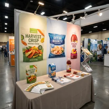 Food and beverage trade show booth materials