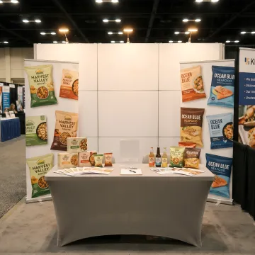 Branded food trade show booth materials