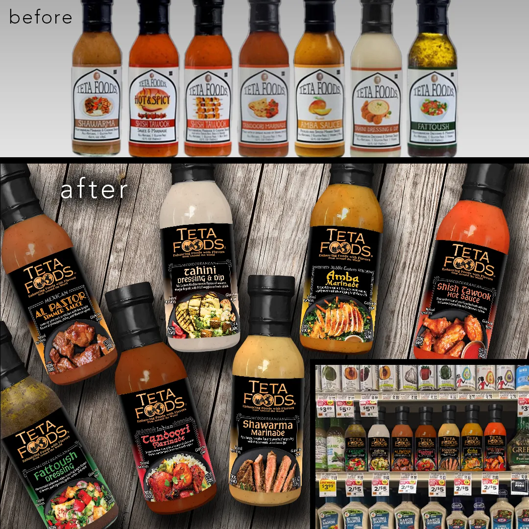 Designer reviewing frozen food packaging artwork
