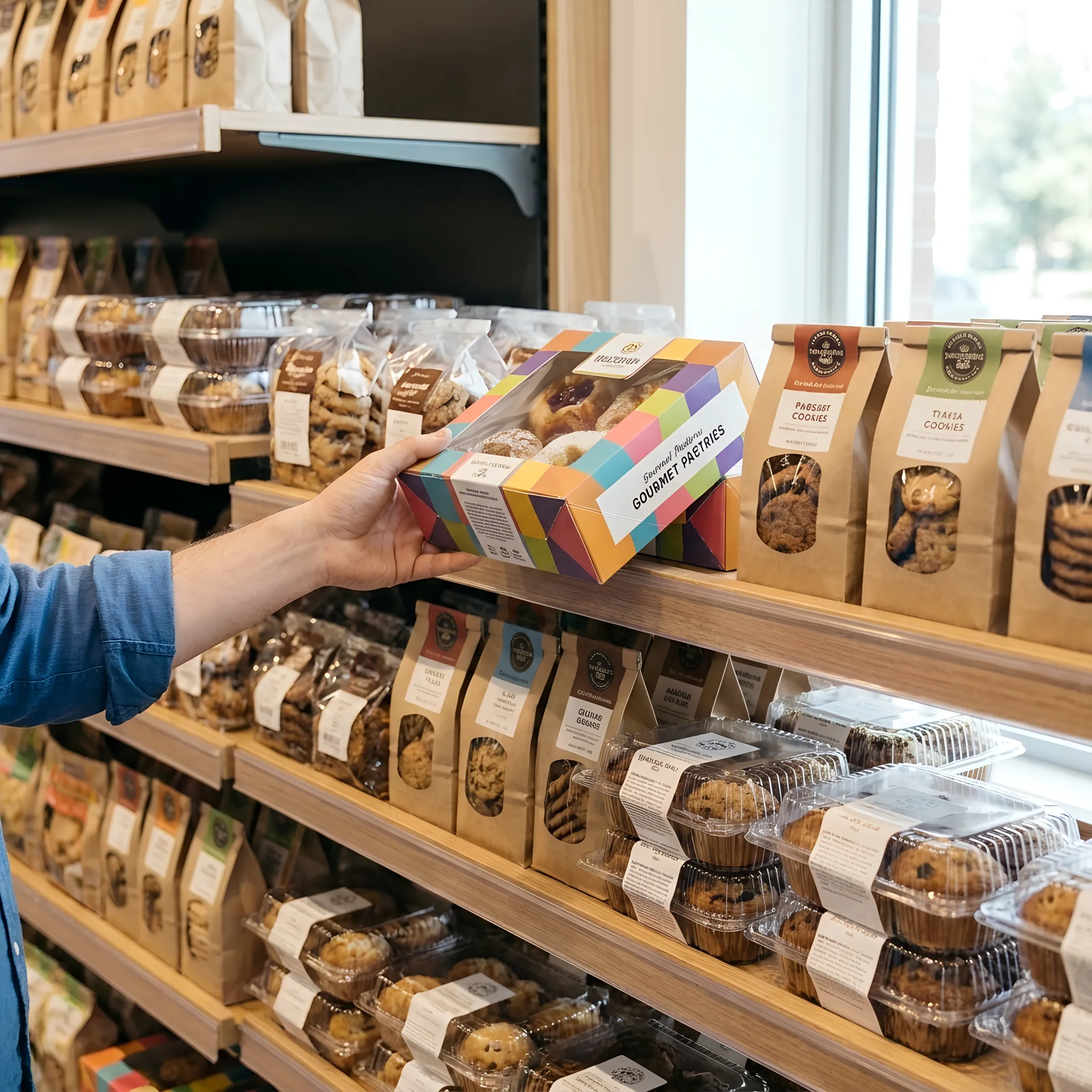 Designer creating bakery logo identity concepts