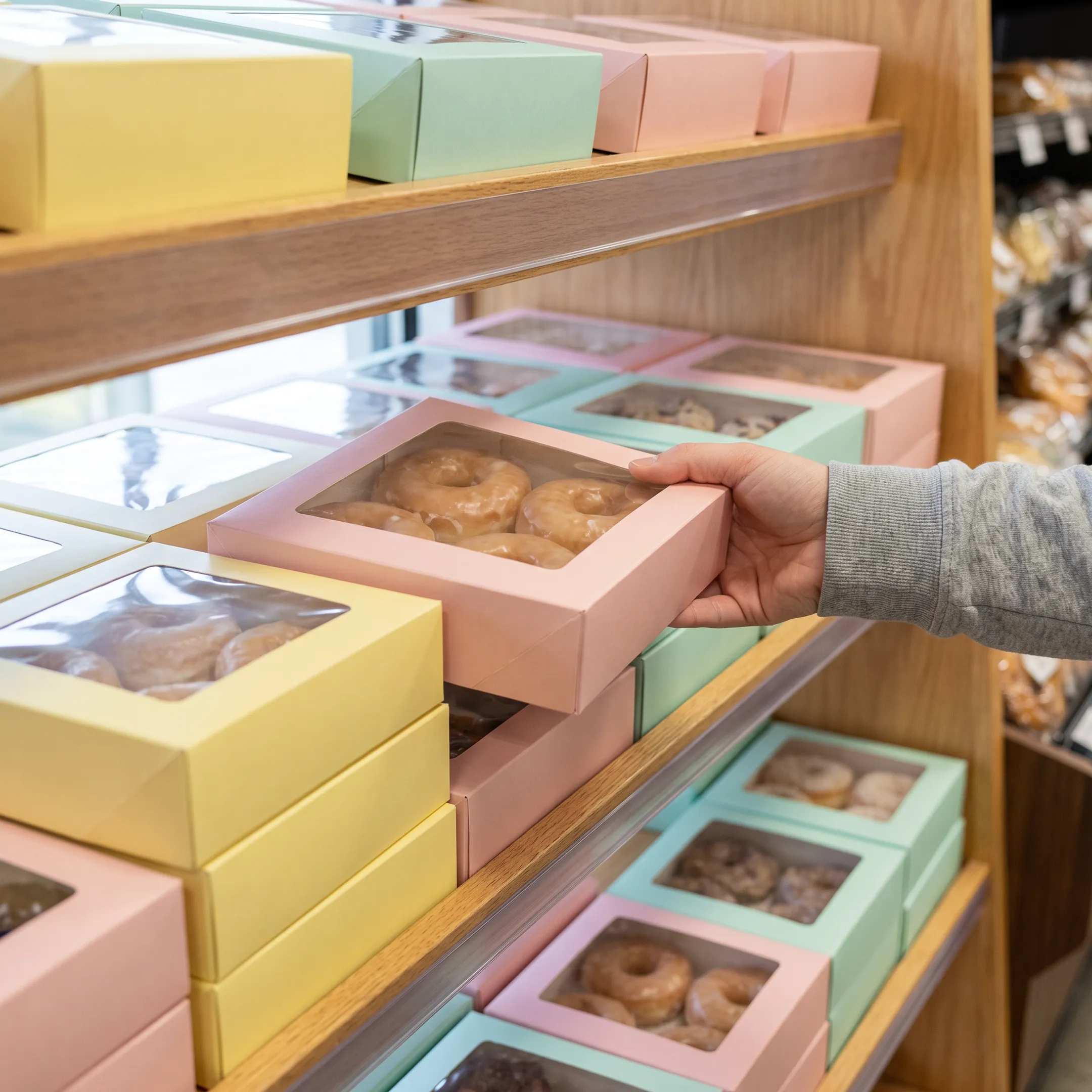 Designer reviewing doughnut brand logo sketches
