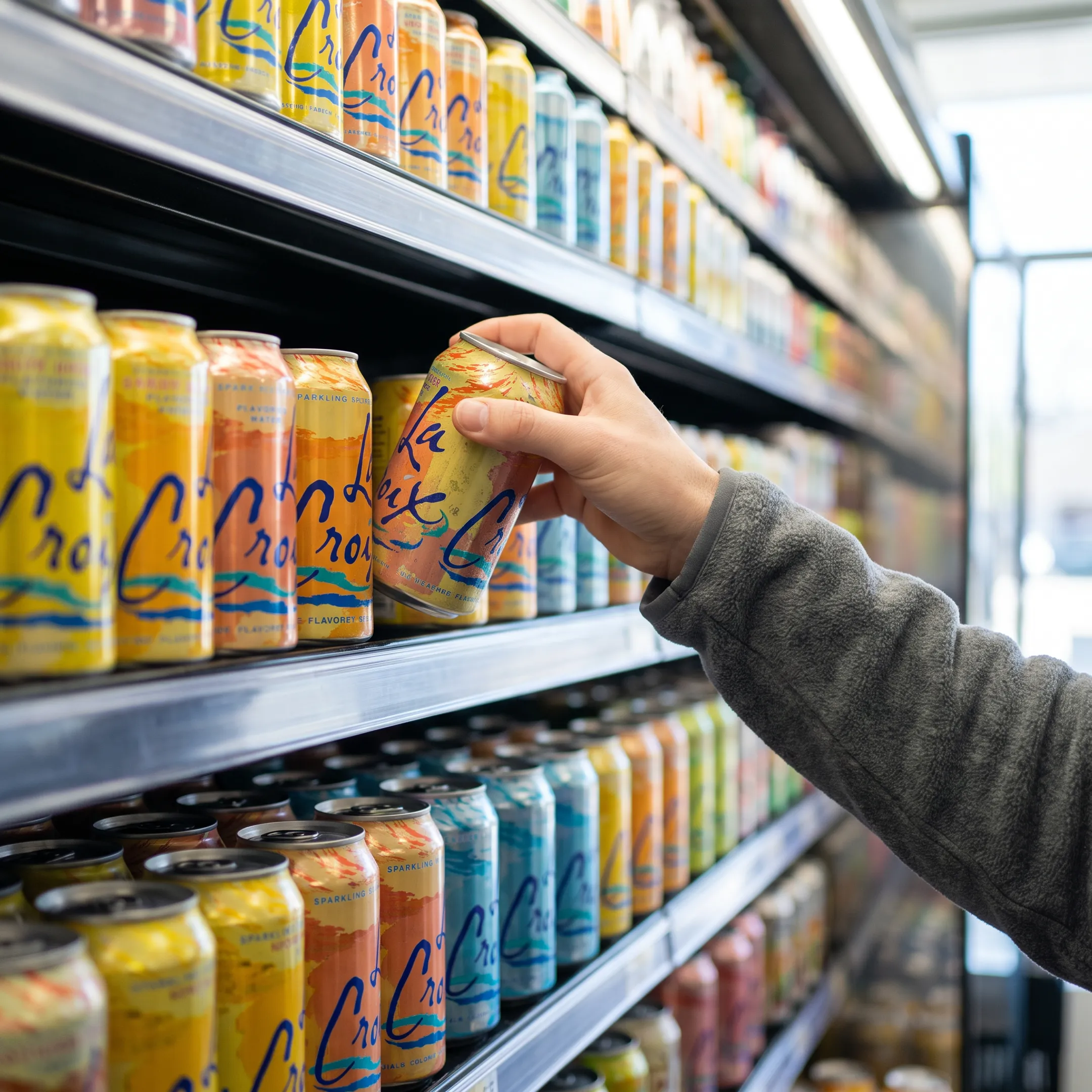 Designer reviewing beverage logo concepts