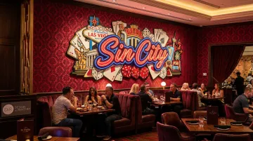 St Felix Las Vegas lounge custom wall mural art installation