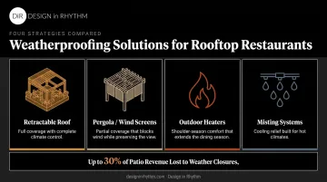 4-step rooftop weatherproofing solutions for year-round outdoor dining