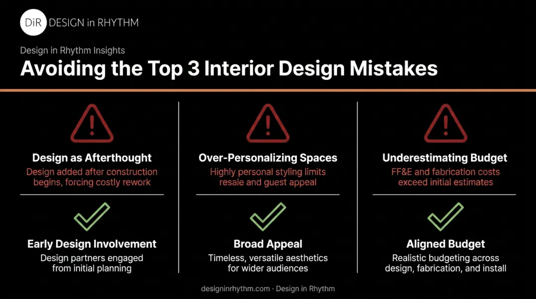 Three common real estate design mistakes and how to avoid them