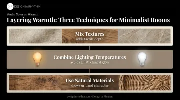 Three techniques for adding warmth to minimalist interior design spaces
