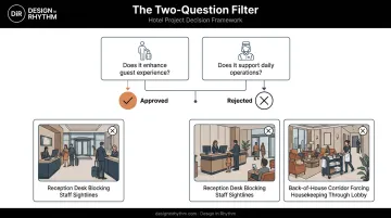 Two-question filter framework for hotel project management decisions