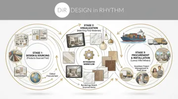 Design in Rhythm procurement and rendering workflow for villa projects