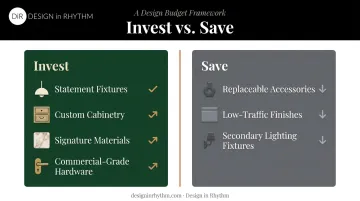 Where to invest versus save infographic for villa finishes