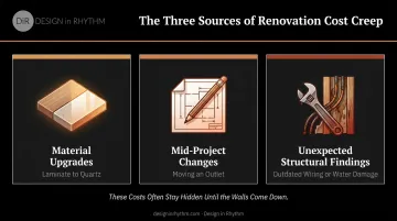 Three hidden causes of renovation budget overruns breakdown