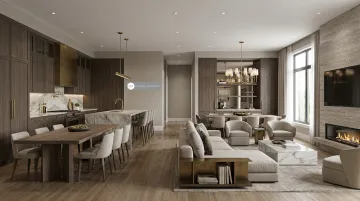 Design in Rhythm 3D rendering of cohesive open concept living space