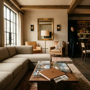 Elegant Northwest interior design living space