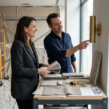 Modern commercial renovation interior