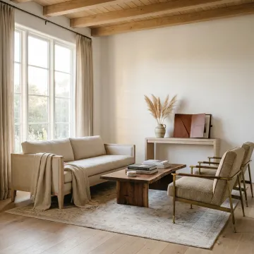 Elegant Santa Barbara living room interior design