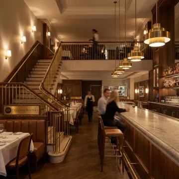 Two-story restaurant interior design concept
