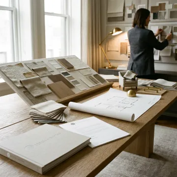 Tailored interior design materials and plans