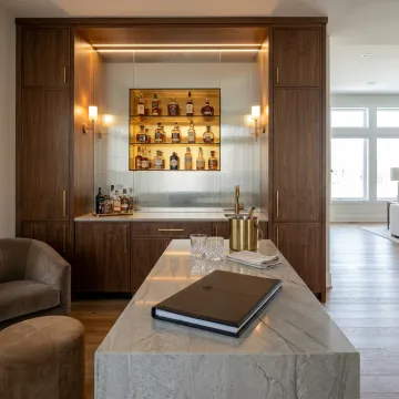 Custom home bar interior