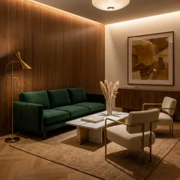 Luxury interior design and build project with curated furnishings