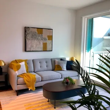 Interior design team planning a project installation