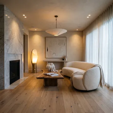 Luxury home interior renovation with designer furnishings