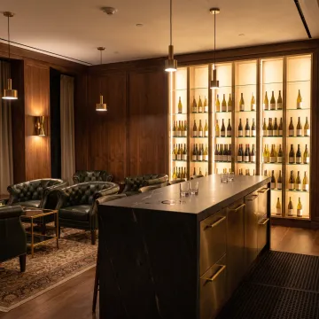 Stylish modern wine bar interior