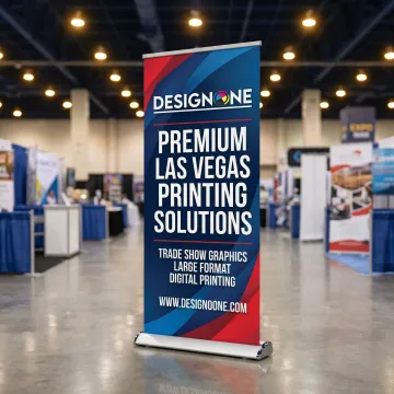 Retractable banner display printed for a Las Vegas event