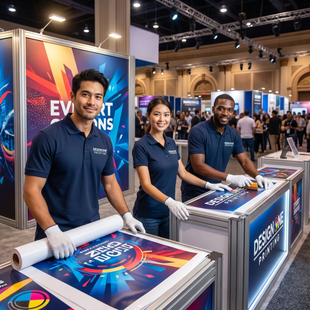 Event signage production and installation process