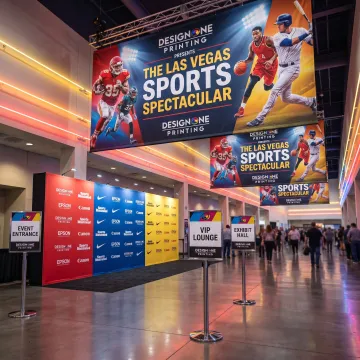 Custom sports event signs and graphics display
