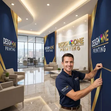 Custom corporate wall graphics in a Las Vegas office