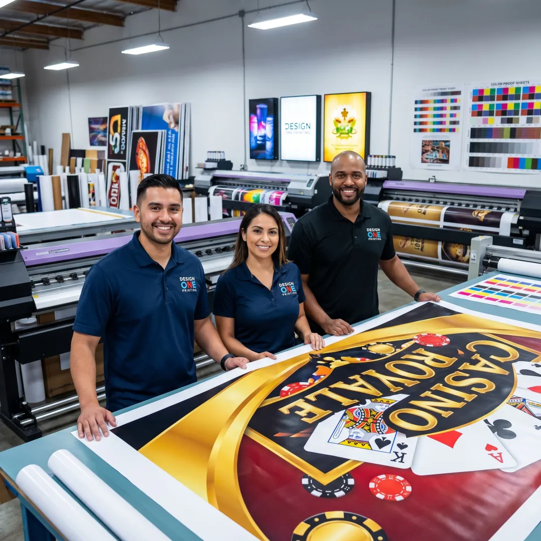 Casino signage production and finishing