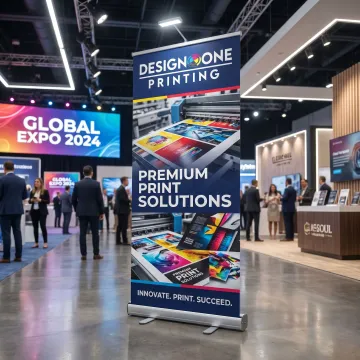 Rush printed banner stand display in Las Vegas