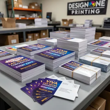 Direct mail printing materials for a Las Vegas event campaign