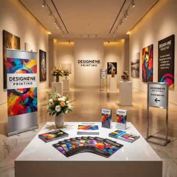 Art gallery event brochures and signage printing
