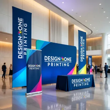 Custom event signage display setup