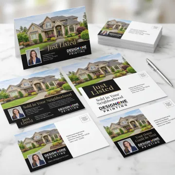 Printed real estate postcards and flyers