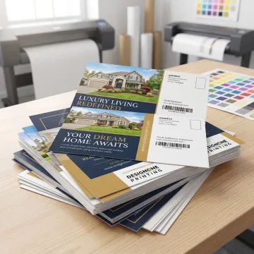 Real estate direct mail printing materials