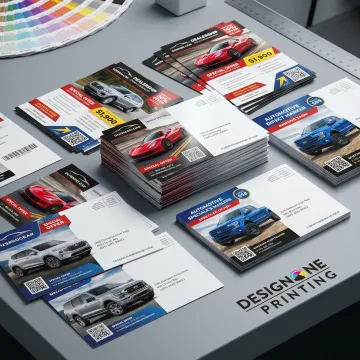 Automotive direct mail postcards and printed marketing pieces