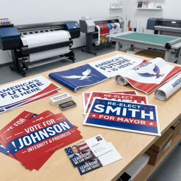 Political campaign print materials display
