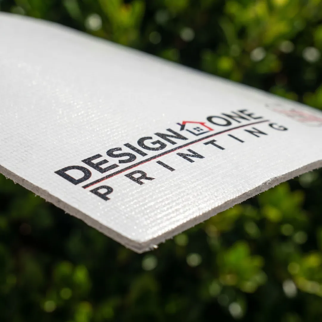 Printed outdoor posters on durable material